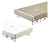 support rideau Rail Droit À Double Rideau Robuste, Tringle À Rideau À Montage Au Plafond Avec Rouleau Nano Silencieux De 3,3-16,5 Pieds(G(top Mounting),13.5ft/4.1m)
