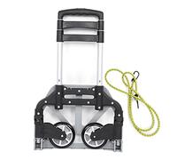 Support Robuste, Diable Pliable, Chariot Compact en Aluminium de 80 Kg pour Bagages, Roue Pliable. Tige Réglable, Usage Multiple