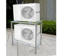 Support robuste en alliage d'aluminium pour climatiseur - Support réglable à double niveau pour mini condensateur de pompe à chaleur divisé sans conduit (80 x 40 x 88 cm)