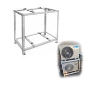 Support robuste pour climatiseur - Base absorbant les chocs pour systèmes de pompe à chaleur avec niveaux de pile unique