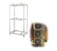 Support robuste pour climatiseur - Base absorbant les chocs pour systèmes de pompe à chaleur avec niveaux de pile unique