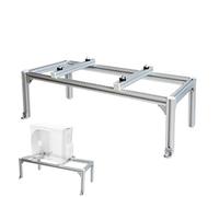 Support Robuste pour climatiseur Mini Split - Support en Aluminium avec Coussinets amortisseurs, adapté aux Pompes à Chaleur, Montage au Sol résistant aux intempéries, Solution de Support de