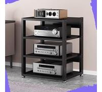 Support robuste pour composants audio - Support AV à 5 niveaux pour amplificateurs HiFi, récepteurs stéréo et tourne-disques - 90 cm de haut