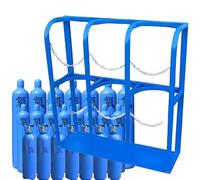Support robuste pour cylindre d'oxygène, support de rangement pour 1 à 4 bouteilles, support de réservoir sécurisé avec finition revêtue