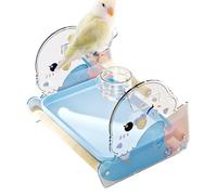 Support robuste pour perroquet - Barre d'entraînement et de jeu pour - Équipement acrylique pour apprivoiser les animaux domestiques avec support antidérapant pour pinsons, perruches, conures