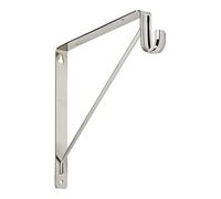 Support robuste pour tag re et tige Stanley Hardware S822091 108BC en finition chrom e