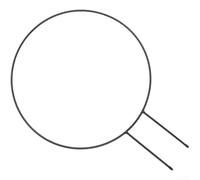 Support rond pour plantes en forme de cœur pour l'extérieur avec accent sur la croissance des tomates, poivrons et aubergines (rond)