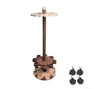 Support rotatif à 16 emplacements pour cannes à pêche avec base pivotante à 360° et stabilité à roulettes pour lancer des appâts et cannes (5# marron et jaune)