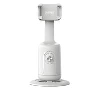 Support rotatif à 360 degrés - 9 x 9 x 18 cm - Support de suivi en ABS - Support de suivi automatique du visage avec capteur intelligent - Support de téléphone de table pour voyage, cuisine, jeu