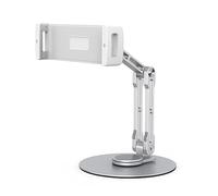 Support rotatif à 360 degrés pour tablette de bureau, lit, tablette, support pliable portable en alliage d'aluminium, pince pour tablette, bras long, support mobile universel