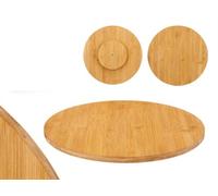 Support rotatif à 360° en bambou pour apéritifs - Planche ronde de 40 cm pour charcuterie, fromages et sauces - Ustensiles de cuisine élégants et pratiques