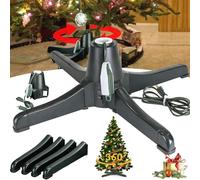 Support Rotatif à 360° pour Sapin De Noël, Support électrique Réglable pour Sapin Artificiel Pouvant Supporter des Sapins Jusqu'à 2,3 M Et 36 Kg, Socle Rotatif à 360° pour Sapin De Noël
