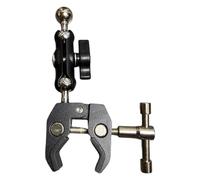 Support rotatif à tête filetée de 1/4" pour caméra d'action, téléphone, lumière LED, double prise de bras, support en aluminium robuste pour équipement de caméra d'action de moto