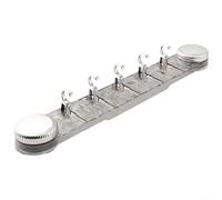 Support rotatif à ventouse avec cinq crochets - Installation sans perforation - Sans dommages au mur - Crochet en plastique pour serviettes de bain, peignoirs et éponges (gris transparent)