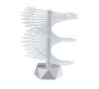 Support rotatif en forme d'éventail pour ongles - 60 couleurs - Pour exercice, exposition, présentation et démonstration de vente (blanc)