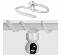 Support rotatif flexible pour caméra de bébé TP-Link Tapo-C200/C210/C220/C201/C202/C211, support rotatif flexible pour berceaux, berceaux et étagères - Aucun outil ni perçage requis (blanc)