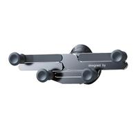 Support rotatif invisible pour grille d'aération rotatif à 360 degrés | Invisible Réglable Stable Commande Unique Mains Libres Universel Tableau de Bord Ventilation Pare-brise Gris C