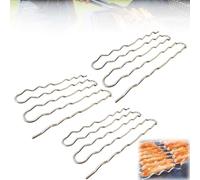 Support rotatif pour barbecue, mains libres pour saucisses et hot-dog, portable en acier inoxydable pour extérieur, camping, jardin, facile à nettoyer, argenté (3)