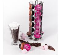 Support rotatif pour dosettes Dolce Gusto - LESHP - Noir - Plastique - Cylindrique - Design contemporain