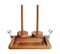 Support rotatif pour pelotes de fil - Système d'alimentation sans enchevêtrement, axe de texture en bois naturel, organisateur d'écheveau de vertical, panier à pivot lisse | Carrousels de