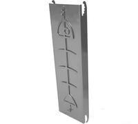 Support rotatif pour saumon en acier inoxydable pour brasero et barbecue bouilloire, compatible avec les barbecues jusqu'à 6 mm d'épaisseur, passe au lave-vaisselle et durable (B)