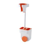Support Rotatif pour Sèche-cheveux Mural sans Perçage, Plastique | Orange, Réglage Directionnel, Rangement Salle de Bain, Organisateur Simple pour Outils Capillaires et Accessoires