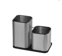 Support Rotatif Ustensiles De Cuisine Organisateur Lisse À 360 Degrés Avec Cloison De Rangement Base Antidérapante Et Conception Équilibrée Panier À Baguettes Simple Récipient De Vaisselle(Set A)