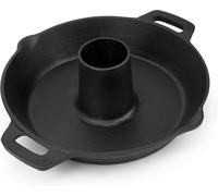 Support Rôtir Poulet en Fonte pour Barbecue, Cocotte pour Poulet au Barbecue Ø 28 cm, Accessoires pour Weber et Kamado Barbecue