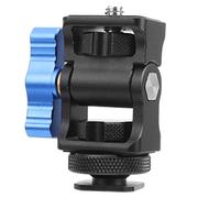 Support rotule Cold Shoe 1/4 Pouce en Alliage Aluminium Noir - Adaptateur Multifonction 360° Rotation, 180° Inclinaison pour moniteurs et éclairages caméra