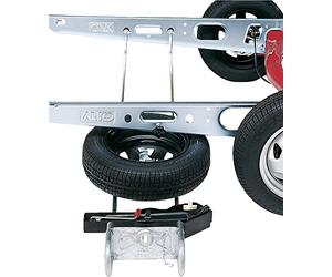 Support Roue Secours châssis AL-KO - écartement châssis 1450-1850 mm.