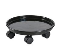 Support Roulant Plantes, Pot De Fleurs À roulettes Universel, Plateau Mobile for La Collecte De l'eau, Base Ronde en Résine for Support De Fleurs Soucoupe Pot Fleur(Black,30cm)