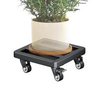 Support Roulant pour - 30 x 30 x 8 cm en métal, Plateau Mobile pour Pot de Fleurs d'intérieur et d'extérieur, Base de Pot à roulettes Robuste, Support de Facile à, Support pour