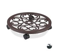 Support roulant pour plantes 5 pièces marron support roulant pour pots de fleurs