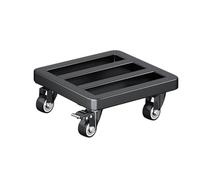 Support roulant pour pot de fleurs, roulettes verrouillables, base pivotante, acier au carbone, revêtement antirouille, pour intérieur, jardin, terrasse, balcon, cour - 30 x 30 x 8 cm