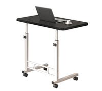 Support roulant réglable en hauteur pour ordinateur portable, table C mobile pour canapé et lit avec fente pour tablette, table d'appoint portable