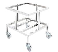 Support roulant robuste pour plantes avec base en acier inoxydable pour une mobilité facile, parfait pour friteuse et utilisation en extérieur