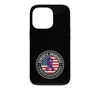 Support Ruban Violet Drapeau américain Sensibilisation à la démence Coque pour iPhone 13 Pro