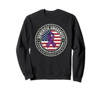 Support Ruban Violet Drapeau américain Sensibilisation à la démence Sweatshirt
