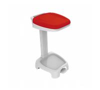 Support sac 120 L + couvercle rouge