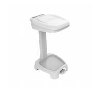 Support sac poubelle 120 L + couvercle blanc