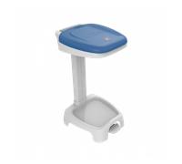 Support sac poubelle 120 L + couvercle Gilactiv® bleu