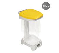 Support sac 120 L + couvercle jaune