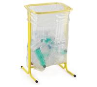 Support sac poubelle sur pied 110l - Jaune