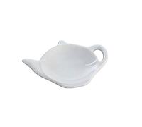 Support sachet de thé - ORION - MONA - 13x9x1,5 cm - Blanc - Forme théière