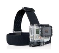 Support - sangle de tête réglable phoenix pour appareils photo de sport et gopro hero 4 - 3+ - 3 - 2 - 1 en noir avec sangle de tête élastique réglable antidérapante.