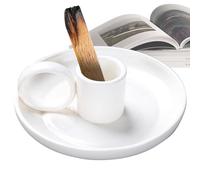 Support Santo, Support de Sauge Blanche - Brûleur d'encens de Receveur de Cendres de Support de Sauge en céramique | Support en Bois parfumé, Bol brûlant avec poignée pour Santo et bâtons d'