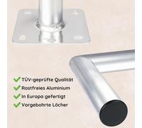 Support Sat 35cm Support pour antenne Satellite Antenne Satellite Installation Satellite Support Mural pour antenne Satellite avec équerre en Aluminium testé TÜV
