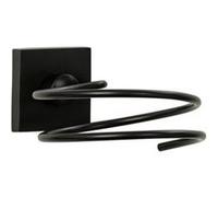 Support sèche cheveux en zinc noir mat Fackelmann New York Noir