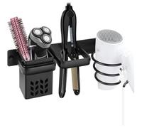 Support Seche Cheveux Porte Seche Cheveux Mural Support Seche Cheveux et Lisseur pour Rangement Brosse a Cheveux Hair Dryer Liss