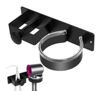 Support Seche Cheveux, sans Percage Support Lisseur, Support Seche Cheveux Mural, Inoxydable Porte Seche Cheveux, Porte Seche Cheveux Mural pour Hôtel, Salle de Bains Salon Barbershop